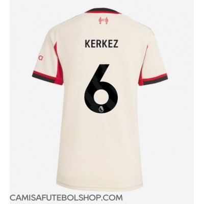 Camisa de time de futebol Liverpool Milos Kerkez #6 Replicas 2º Equipamento Feminina 2025-26 Manga Curta Camisa de time de futebol Liverpool Milos Kerkez #6 Replicas 2º Equipamento Feminina 2025-26 Manga Curta